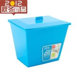HOYO好友 Q0360 餐厨垃圾桶/塑料垃圾篓/杂物桶/家用垃圾桶/无盖(蓝色)