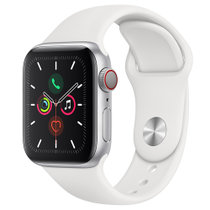 Apple Watch Series5智能手表GPS+蜂窝网络款(40毫米银色铝金属表壳搭配白色运动型表带 MWX12CH/A)
