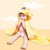 ONEDAY日本新款儿童卡通连帽一体式珊瑚绒浴袍 柔软亲肤锁温 居家外出均适用(淘气羊驼（黄色） 默认)