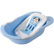 日康婴儿浴盆洗澡盆0-6岁蓝色RK-8001 坐躺两用