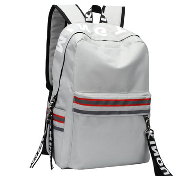 MINGTEK双肩包潮流时尚休闲大容量旅行背包电脑包  浅灰色