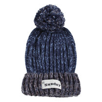 677888帽子女星期冬天韩版可爱街头羊毛保暖时尚新品(深蓝色 弹力均码)