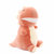 爱迷糊卡通毛绒玩具恐龙毛绒公仔抱枕 新款娃娃呲牙恐龙玩偶 儿童礼物(橙色 25cm)