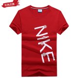 耐克夏季新款情侣运动服短袖休闲运动男女半袖T恤(红色 S)