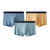 LPCSS品牌男士内裤60S莫代尔时尚纯色透气舒适夏季薄款四角平角裤(锆蓝+黄色+灰蓝 XXL)
