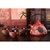 中国红色陶瓷结婚茶具套装创意婚庆用品长辈敬茶杯壶新婚礼品礼物  5件(5件)(石榴花(尖顶)11)