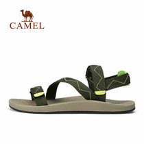 CAMEL骆驼户外情侣沙滩鞋 春夏男女款织带缓震凉鞋 A722300017(军绿 42)