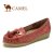 CAMEL骆驼 女鞋 妈妈鞋 真皮时尚休闲单鞋 豆豆鞋1153601(红色 36)