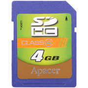 宇瞻（Apacer）4GB Class4 SDHC存储卡（Class4规格、高速传输、持久耐用)