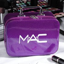 普润 化妆包化妆箱收纳盒大容量化妆品包小方包可爱手提洗漱包(公主包MAC紫色 小号)