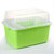 家英 带盖欧式沥水碗架 餐具收纳盒(浅绿色PH1102)
