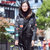 鸭鸭2018秋冬新款女装韩版修身时尚外套短款连帽羽绒服女B-57609(黑色 170)