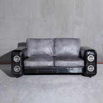 Retro Master 复古沙发 真皮太空铝金属小户型三人位羽绒沙发 北欧复古工业风个性沙发 双人位