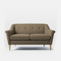 TIMI天米 简欧布艺沙发 现代简约单人双人三人沙发 客厅小户型沙发组合(褐色 三人沙发)