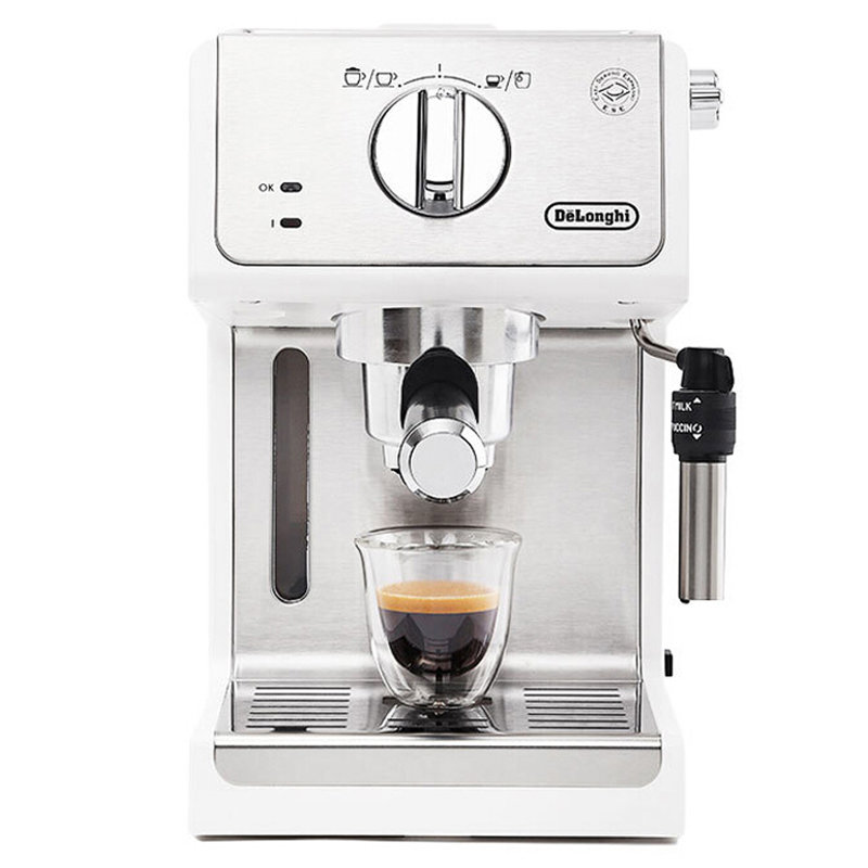 德龙(delonghi)咖啡机 意式 两档卡布基诺奶泡调节系统 家用半自动 15