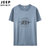 JEEP SPIRIT吉普男士短袖T恤新款夏装圆领半袖套头衫字母潮款运动打底衫(2-2017蓝色 4XL)