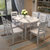 明佳友 餐桌 实木餐桌椅组合 折叠伸缩圆桌 餐桌餐椅套装 饭桌M608(白色 一桌八椅/1.38米)