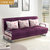 匠林家私布艺多功能折叠沙发床可拆洗布艺沙发小户型双人两用床(紫红色 175cm)