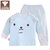 俞兆林春夏季0新生儿纯棉内衣套装3月婴儿衣服用品和尚服6家居服(气质小熊-粉蓝 59cm)