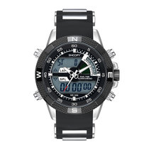 史努比电子表男战狼多功能特种兵机械防水战术运动中学生新款手表(白色 硅胶)