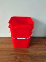 20升20kg正方形塑料方桶包装桶压盖加厚肥料乳胶漆桶垃圾分类全新(正方形20升20kg压盖红色无盖)