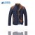 冬装新款男士夹克型棉衣 韩版修身拼色连帽加厚外套男 短款男装(深蓝色 XL)