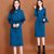 春季新款针织连衣裙秋冬季气质修身显瘦两件套装裙子法式名媛气质(M 建议91-100斤 蓝色)