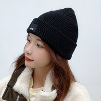 巴洛尼莫 针织毛线帽子女秋冬季韩版百搭日系可爱冬保暖冷帽M829(黑色)
