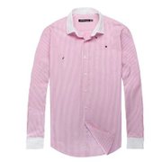 斯波帝卡(SPORTICA)经典美式风格男装时尚昆虫刺绣个性纯棉长袖衬衫(粉红色 M)