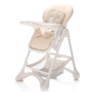 Pouch儿童餐椅简约宝宝椅可折叠吃饭椅欧式便携餐桌椅座椅 K05(米白色)