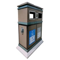 俊采云JYZP19户外分类垃圾桶 室外景区公园复古金属垃圾箱果皮箱（单位：组）(JYZP19)