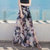 2018夏装新款女装大码高腰雪纺半身裙显瘦a字裙沙滩裙开叉长裙子(图片色XZ16A2)(XL)