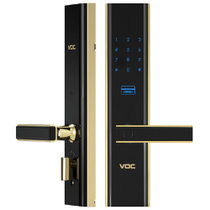 VOC指纹锁时尚X9黑金家用电子锁智能门锁防盗门锁