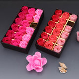 浪漫礼品咖啡盒玫瑰花皂花（18朵）(渐变红色)