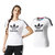 Adidas三叶草女子短袖T恤白色圆领运动休闲上衣夏季新款BK2094(BK2094 M)