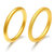 ARMASA阿玛莎硬金黄金足金999三生三世光圈光面戒指素圈戒指一款三戴送女友情人老婆老公父母礼物附检测证书(金色)