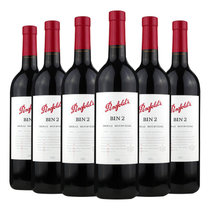 奔富BIN红酒 澳大利亚 Penfolds 原装进口葡萄酒750ml 奔富 bin2(六瓶装 木塞)