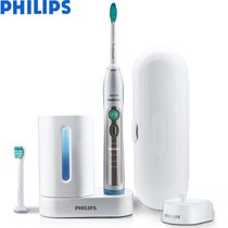 飞利浦（PHILIPS）电动牙刷充电式成人儿童声波震动牙刷 多功能带消毒器 2支刷头 HX6972(白色1)