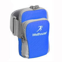 手机运动臂包 跑步臂套 手机臂带 便携腰包臂袋 数码包运动包 苹果 三星 华为 小米 魅族 VIVO OPPO 臂包腕包(蓝色)