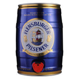 德国啤酒 原装进口 Flensburger 德国弗伦斯堡干啤5L桶装