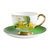 安娜16点英式下午茶茶具套装咖啡杯欧式小奢华骨瓷咖啡具陶瓷高档(双层盘（兰花绿野仙踪） 默认版本)