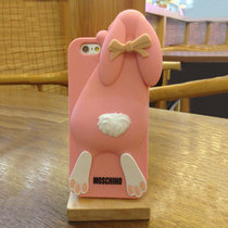 亿和源iphone龅牙兔手机壳苹果6plus保护套硅胶可爱防摔(兔子粉色--5/5s)