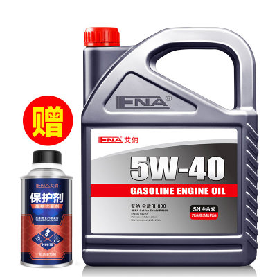 艾纳全合成机油汽油汽车发动机润滑油 汽机油 SN级 5w-40 4L 1桶