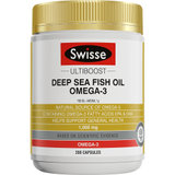 Swisse深海鱼油胶囊1000毫克200粒280g 源自南太平洋深海多种小鱼+TGA认证  守护心脑血管健康