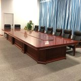 永岩钢木  6米大型会议桌长条桌政府办公桌  YY-0107(桃木色 默认)