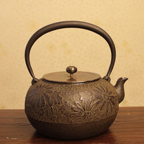 【日本长文堂】日本原装进口日本关西铁壶 珍藏手工铸铁壶茶壶2.1L
