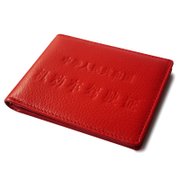 车德克（CEDEKE）DK-1900时尚牛皮三翻折荔枝纹真皮驾驶证夹套（红色）