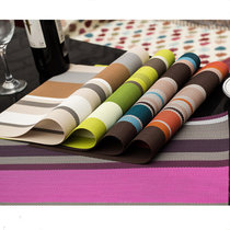 彩色条纹PVC特斯林餐垫 酒店餐垫 餐厅餐垫(橙色)
