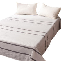 黛格单双人床上用品 1.2m 1.5m 1.8m 2.0m全棉色织水洗棉日系无印良品条纹格子小清新单品床单(3 默认)