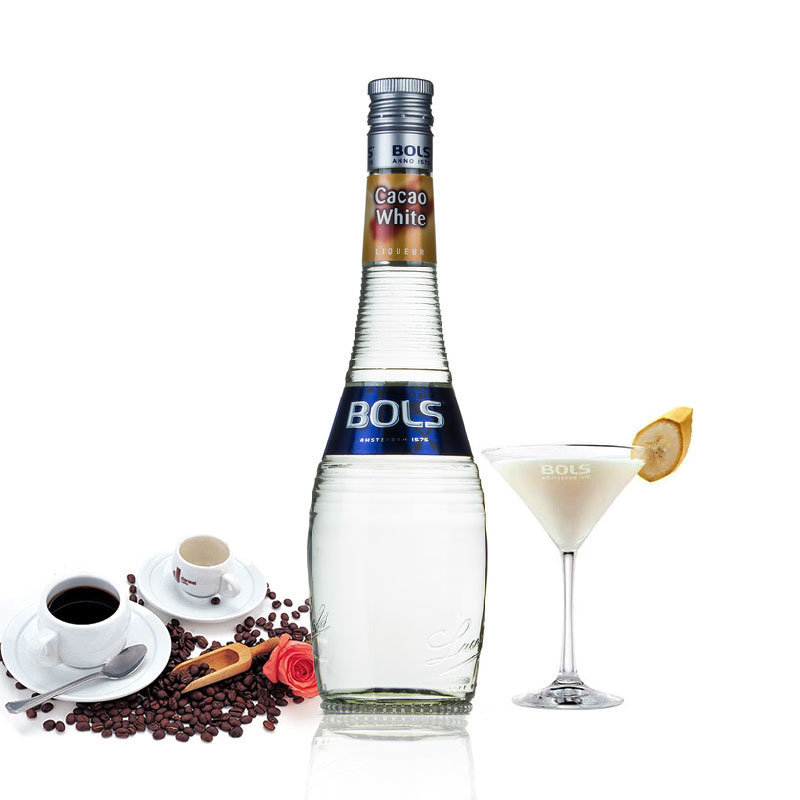 进口洋酒 波士白可可力娇酒 750ml bols creme de cacao white 鸡尾酒